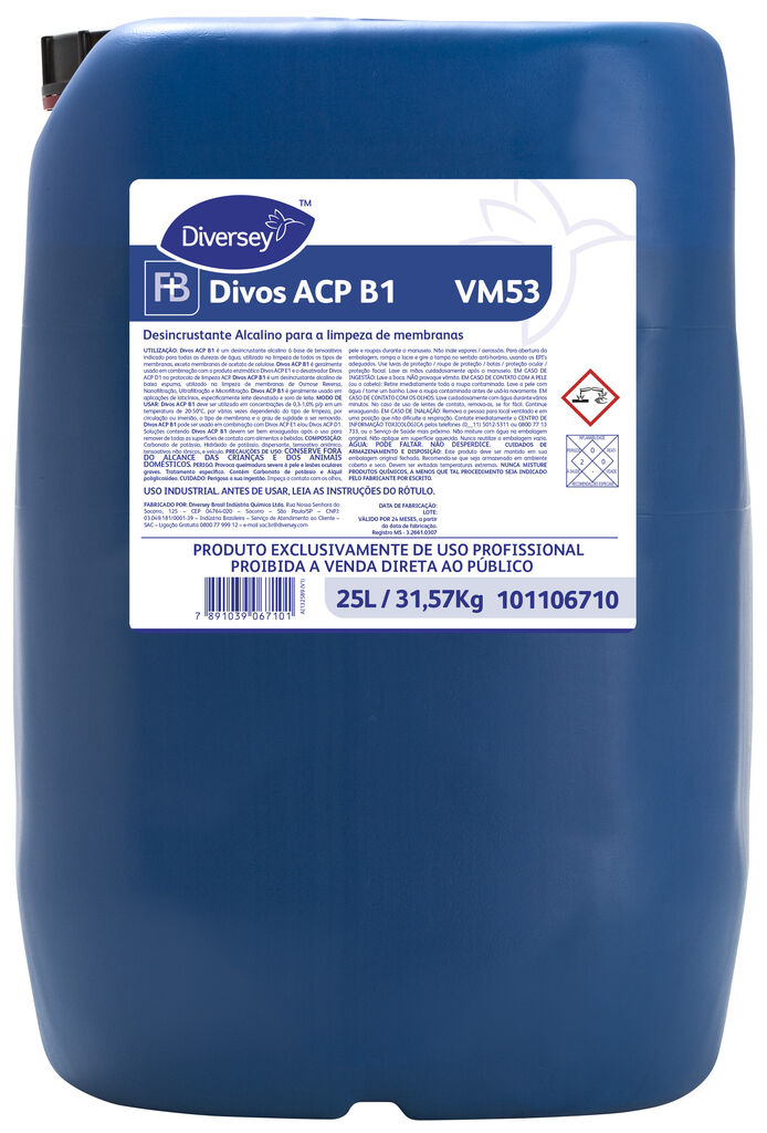 DIVOS ACP B1 25L - DETERGENTE LÍQUIDO PARA A LIMPEZA DE MEMBRANAS